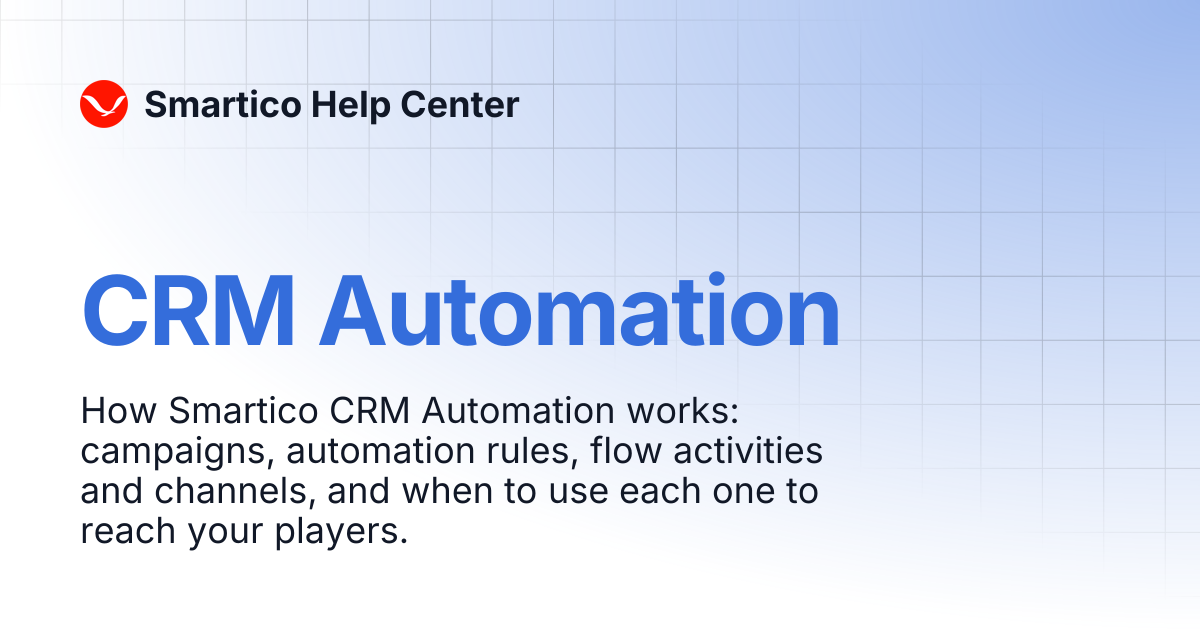 CRM Automation | Smartico Help Center